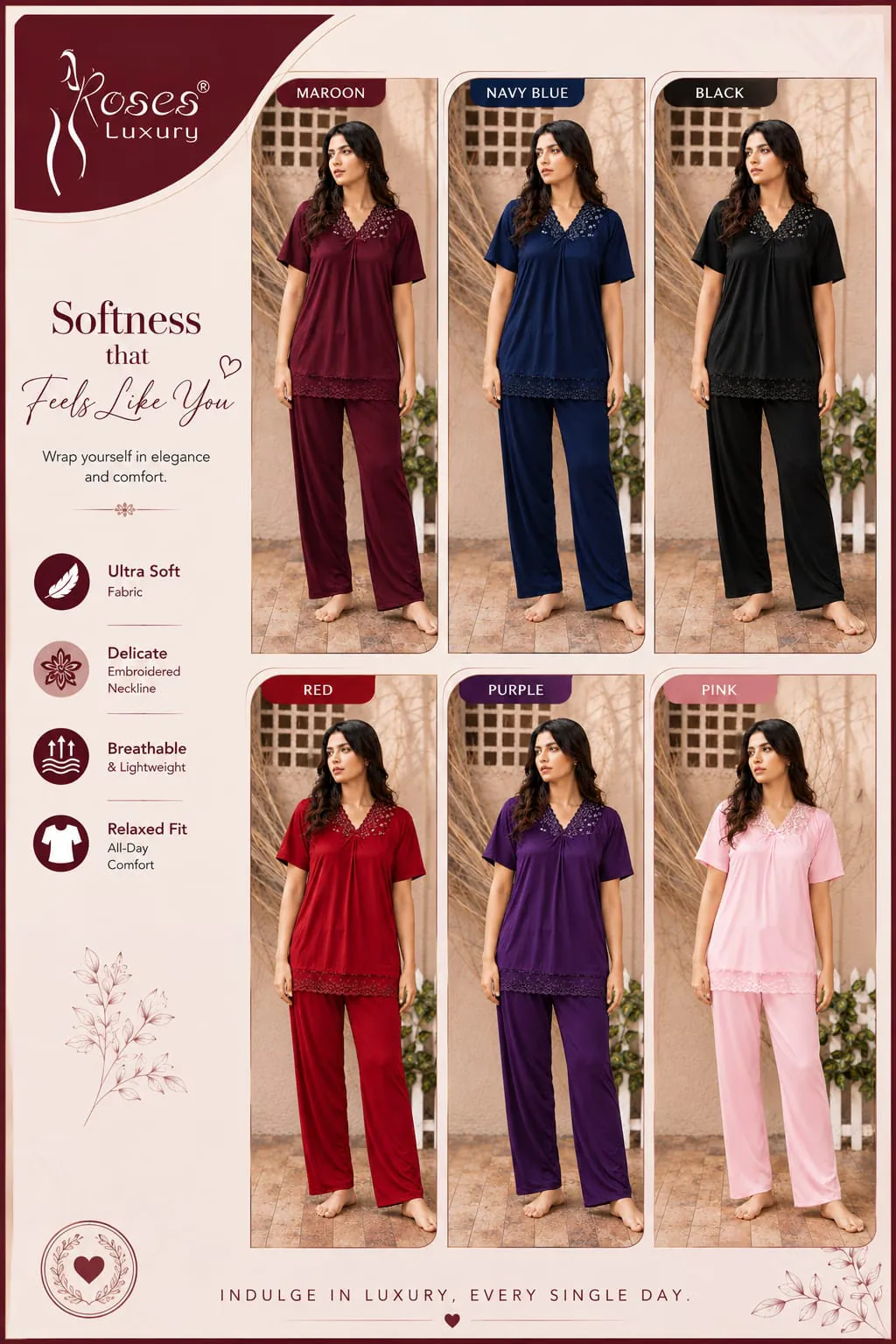 Soft Satin Nightwear Collection – Assorted ladies nightwear by Nightywear